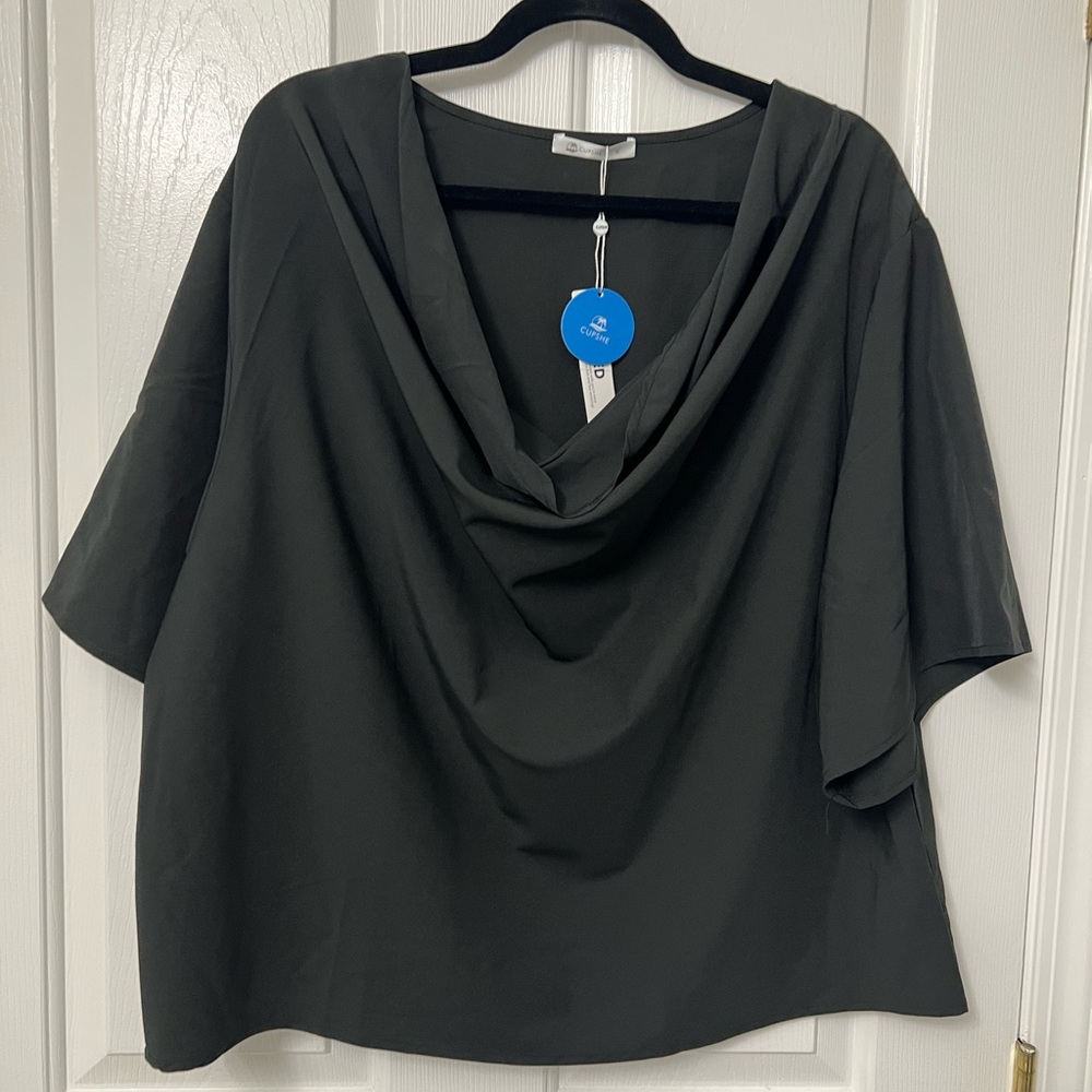 Cupshe Black Cover Up Top